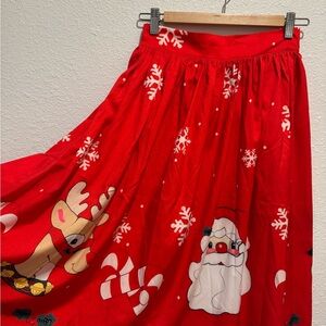 Festive Red Santa Skirt ugly Christmas party